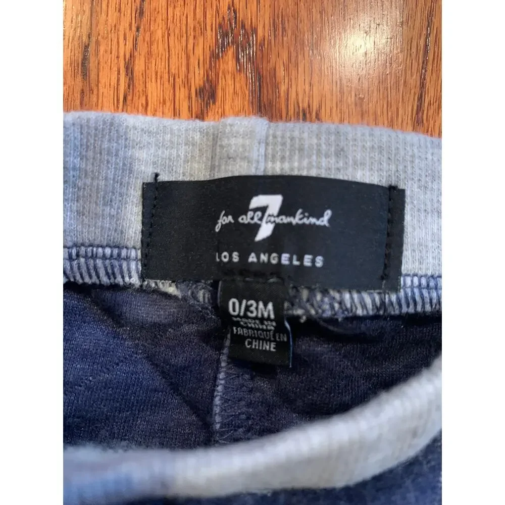 7 for all Mankind Pullover Jogger Sets (2) | Navy & Gray | 0-3 months